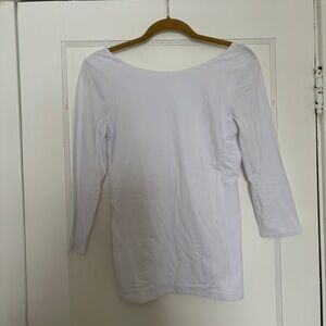 NWOT Boden Elegant White 3/4 Sleeve Tee